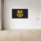 Licensed Décor FC Barcelona Vinyl-Wandaufkleber, mittelgroß, 100 x 60 cm, gelbes Wappen auf Schwarz