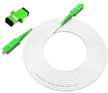 Cable Fibra Óptica SC/APC Monomodo – Compatible con Movistar, Vodafone, Orange, MásMóvil, Digi, Jazztel, Yoigo, Lowi – Incluye Acoplador Gratuito (5m)