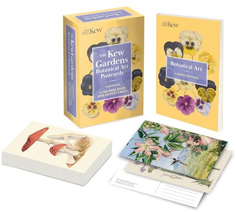 The Kew Gardens Botanical Art Postcards: Contains a 128-page Book and 50 Postcards (Kew Gardens Arts & Activities)
