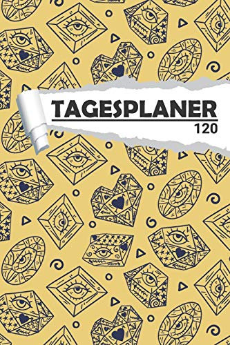 Tagesplaner mit Retro Diamant: Eleganter Terminplaner I DIN A5 I 120 Seiten I Tageskalender I Organizer für Schüle, Uni und Büro (Abstrakte Tagesplaner, Band 1)