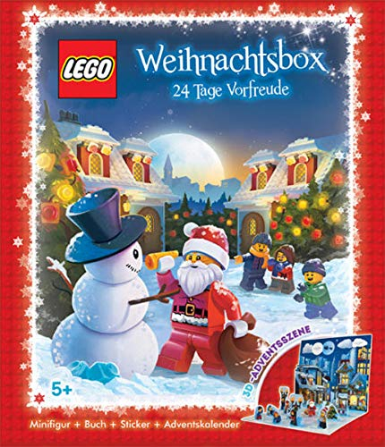 LEGO® Weihnachtsbox – 24 Tage Vorfreude: Minifigur + Buch + Sticker + Adventskalender