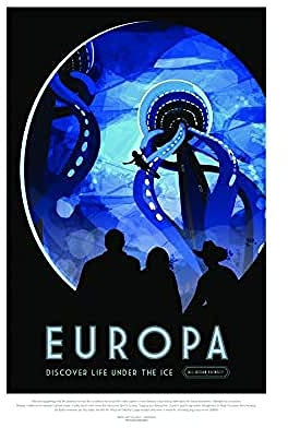 Wee Blue Coo NASA POSTER SPACE TRAVEL ADVERT EUROPA 12x16 '' FRAMED ART PRINT F12X11825