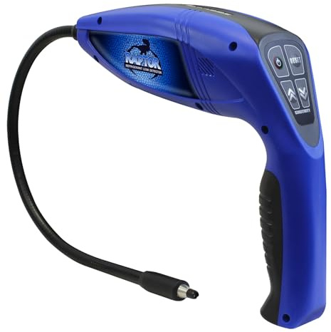 Mastercool 56100 Raptor Refrigerant Leak Detector – Corona Discharge Sensor, CFC/HCFC/HFC Compatible, SAE J1627, 16 Probe, LED + Audio Alerts