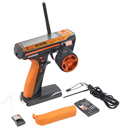 Flysky FS-GT3C 2.4G 3CH Controller Built-in Gyro Transmitter with Receiver for RC Car Boat (Orange)