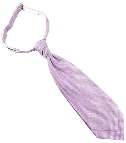 TigerTie Designer Plastron Pique 2tlg Krawatte fertig gebunden in flieder gemustert
