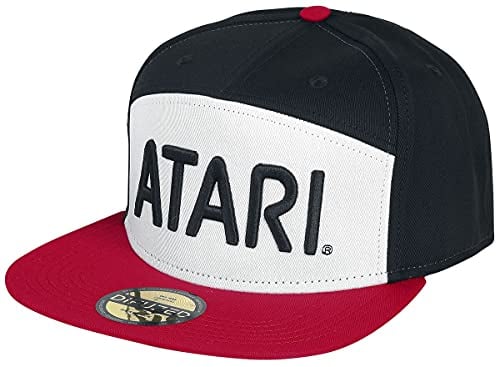 Difuzed Unisex Atari Retro Logo Colour Block Snapback Baseball Cap Baseballkappe, Schwarz, Einheitsgröße