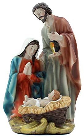 Agora Heilige Familie Statue Dekofigur Heiligenfigur Krippenfigur Gott Jesuskind