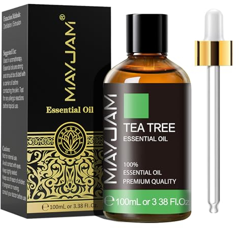 MAYJAM Tea Tree Essential Oils 100ML, Tea Tree Oil for Diffuser, Humidifier, DIY, Home, Office
