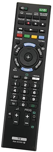 ALLIMITY RM-ED061 Fernbedienung Ersetzen fit für Sony LED LCD Bravia TV KDL-42W805B KDL-48W605B KDL-55W829B KD-55X9005B KDL-32W651A KD-65S9005B KD-49X8505B KDL-55W815B KDL-42W829B