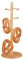 Relaxdays 10032114 Bars, H x D, Large Tree, Sausage, Natural Pretzel Stand, 8 Arms, Mug Rack, Tea Cup Hanger, Holder, Kitchen Storage, HxD: 50 x 19.5 cm, Bamboo