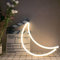Mond Neonzeichen Mond Neonlichter USB 3-AA Batteriebetriebene Neon LED-Licht Mädchen Schlafzimmer Wanddekoration Kinder Geburtstagsgeschenk Weihnachten Halloween Hochzeits-Partybedarf Neonzeichen Dek