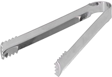 Stainless Steel Ice Cubes Tong, 6.3’’ Mini Serving Tongs Sugar Ice Tongs Clips with Teeth for Barbecue Food Serving Kitchen Bar Restaurant