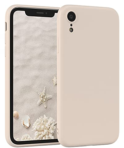 EAZY CASE - Silikonhülle für iPhone XR Hülle Silikon Case Beige weich stoßfeste Handyhülle iPhone XR Schutzhülle mit Kameraschutz Dünn Premium Schutz Cover TPU Phone Bumper in Taupe