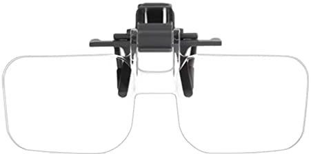 Clip-On 2X Magnifier Hands Free Reading Glasses Head Eyeglass Magnifying Lenses Jewelry Loupe Glasses Portable Magnifier Lens for Reading Electronics Watch Repair Needlework Crafts
