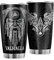 Zbbfwu Wikinger Walhalla Odin Rabe Kaffeebecher to go Thermobecher Edelstahl Auslaufsicher Kaffeetasse Reisebecher white3 600ml