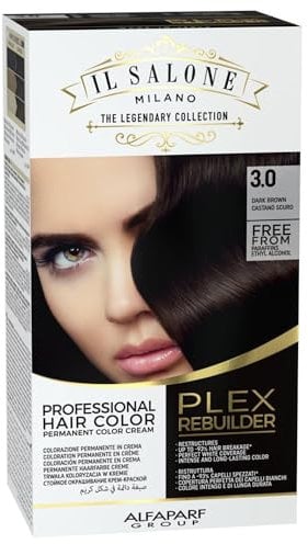 Alfaparf Milano Il Salone Plex Rebuilder Color Kit 3.0 Dunkelbraun - Permanente Haarfarbe Creme