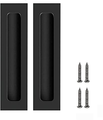 2 Piezas Manilla para Puertas, Tiradores de Puertas Correderas Manilla de Puertas de Aleación de Aluminio Manija de Puerta Empotrado para Muebles Armarios Gabinete Cajón