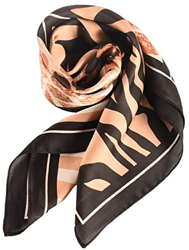FAIRYGATE Kopftuch Damen Seidenschals Bandana Elegante Schals & Tücher für Fraue Frauen Satin Tuch Quadrat Seiden Halstuch Seide Gefühl Haar Schal Mode Seidentuch 70 x 70 cm 93016