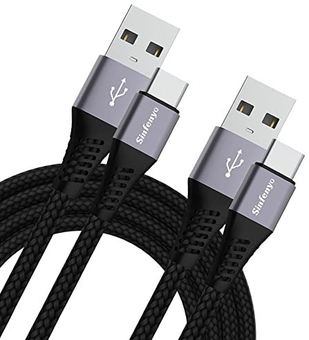 Câble USB Type C [3m,Lot de 2], Long Cable Chargeur USB C Nylon Tressé pour Manette PS5, Samsung A12 A13 A22 A21S A52 A51 A53 A72 A71 A73, Galaxy Note 10 20 A42, A3 A5 2017, Xiaomi Redmi Note 10 9 8