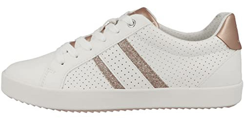 Geox Femme D Blomiee Basket, Optic White Rose Gol, 41 EU