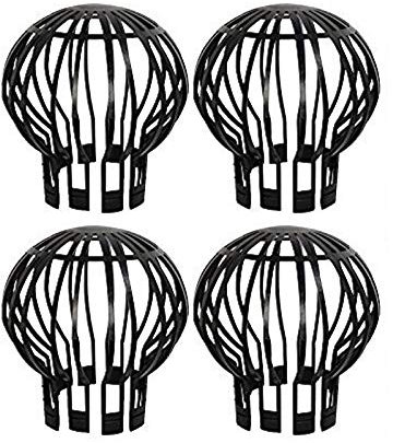 Hagsnec 4 unidades de protectores de canalón para bajantes de filtro que que las ramas de desechos de las hojas, el del obstruyan las tuberías