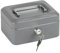 Cassetta portavalori in metallo Metal Cash Box 150 x 120 x 80 mm con serratura e 2 chiavi porta denaro con cassettino (Grigia)