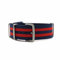 ALMVIS Zulu Nylon NATO Watch Strap 20mm 22mm Uhrenband Fit for James Bond 007 Design Schwarz/Rot/Grün Uhrenband Verwenden Sie Hautfreundliches Material(Navy red,20mm)