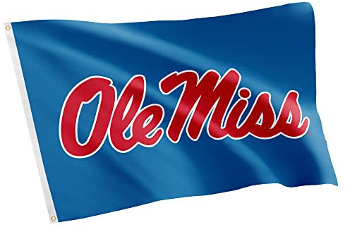 Desert Cactus University of Mississippi Flaggen Ole Miss 100 % Polyester für drinnen und draußen, 90 x 150 cm (Design J)