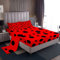 Castle Fairy Ladybug Bettlaken-Set für Kinder, Jungen und Mädchen, rot und schwarz, Spannbettlaken-Set, volle Größe, Punktemuster, Bettwäsche-Sets beinhaltet 1 Bettlaken, 1 Spannbetttuch, 2