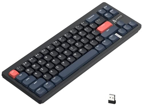 Tastiera meccanica AJAZZ AKL680, tastiera wireless a basso profilo al 68%, tastiera da gioco ultrasottile con corrispondenza dei colori, BT5.0 e 2.4G, AKL680 Gaming keyboard Blue switch