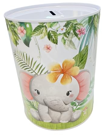 Originale Spardose für Kinder, Spardose für Kinder, groß, XXL (15 x 10, Elefanta Selva)