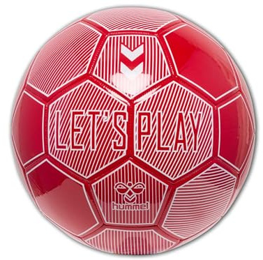 hummel Dänemark Fan Fußball rot Denmark Fanball Trainingsball Fanartikel, Größe:5