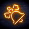 ADVPRO Weihnachtsglocke mit Band, flexibles Silikon-LED-Neonschild, goldfarben, st16s44-fnu0188-e