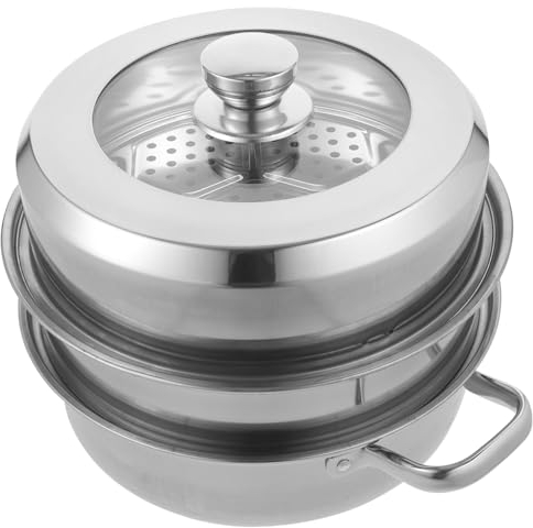 1 olla de vapor de acero inoxidable, práctica olla de cocina, utensilios de cocina para el hogar, olla de vapor, olla de acero inoxidable, olla de vapor