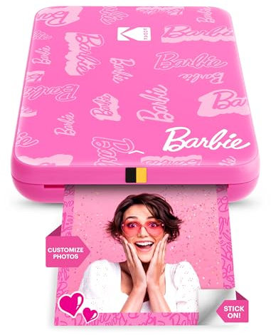 KODAK Barbie x Step Slim Imprimante Photo Mobile Instantanée sans Fil – Photos Zink 2x3” Autocollantes iOS/Android Via Bluetooth – Style Signature