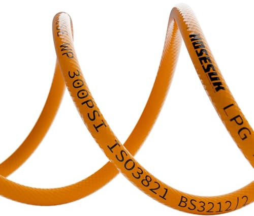 8mm (5/16) ID Propane Butane Gas Hose Pipe LPG Camping Caravan BBQ Gas Bottle 2 Metre