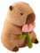Kayuneed Niedliche Capybara Kuscheltier mit Blumen - 30cm Capybara Plüschtier, Capy bara Plüsch Kissen Spielzeug, Capy-bara Plushie Puppen, Geburtstagsgeschenk für Jungen Mädchen und Home Deko