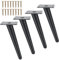 FOGAWA 4PCS Pieds de Meuble 20cm, Pieds d'Armoire de Cône-Pieds de Table Antidérapant en Métal pour Meubles Table Chaise Armoire Canapé Salle de Bain Cuisine