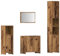 vidaXL 4-TLG. Badmöbel-Set Altholz-Optik Holzwerkstoff, Badmöbelset, Badezimmerschrank, Unterschrank Bad, Badmöbel, Unterschrank Badezimmer