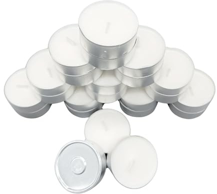 Kiloware Teelichter mit 4 Stunden Brenndauer – Teelichter unbeduftet in 1 kg, 3 kg, 5 kg und 10 kg – Für Teelichthalter, Aromalampen, Gastronomie und Dekoration