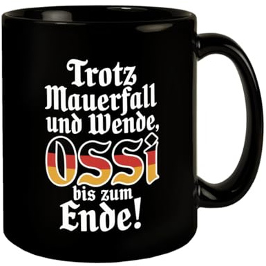 speecheese Tasse Ossi bis zum Ende mit Ossi-Spruch Humorvolle KaffeeTasse | für echte Ost-Nostalgiker