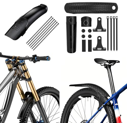 KBIBCK Fahrrad Schutzblech 24-29 Zoll, 2 Stück Schutzblech Mountainbike Vorne Hinten, Mudguard MTB Abnehmbares Design, Universal Geeignet für alle Mountainbike Road Bike
