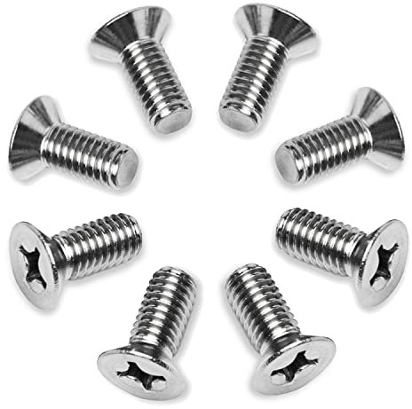 Prime Ave Stainless Steel Brake Disc Rotor Screws Compatible/Replacement For Acura & Honda 936-000-601-40-H (Pack of 8)
