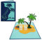 Sweetpopup® Pop Up Karte Strandurlaub - 3D Geburtstagskarte mit Palme | Geschenkkarte für Urlaub am Meer | Glückwunschkarte Geburtstag Reise Flirtterwochen Ruhestand | Urlaubskarte am Strand 024