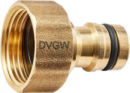 Geka 813KSB Hahnstecker Trinkwasser IG G 1 Zoll MS DVGW VP550, Gold, 18 x 8 x 13 cm