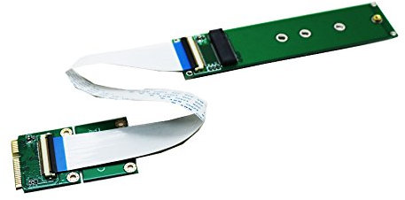 Sintech NVMe M.2 (NGFF) SSD vers mini PCIe Adaptateur avec câble de 20 cm