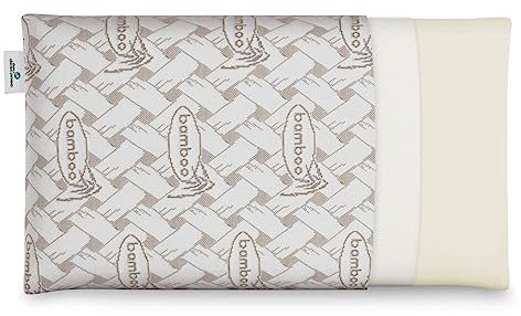 Almohada Bambú Visco Chloe con Doble Funda, 135cm, Transpirable, Antiácaros, Termoregulable, Firmeza Media, Ergonómica, Perfecta Adaptabilidad a Cuello y Cabeza, Tejido Strech. Fabricada en España