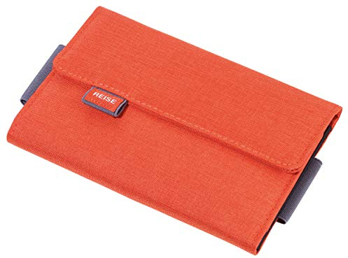 Troika Organizer-Etui für Reisedokumente mit Magnetverschluss orange