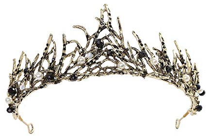 Voarge Tiara Kristallkrone für Bridal, Prinzessin Diadem Hochzeit Tiara Crown, Vintage Prinzessin Krone, für Hochzeit Geburtstag Prom Brautdusche Weihnachten Halloween Kostüm (Königin)