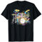 Abstrakte Kunst Schlagzeug Musiker Musikband Thron Schlinge T-Shirt